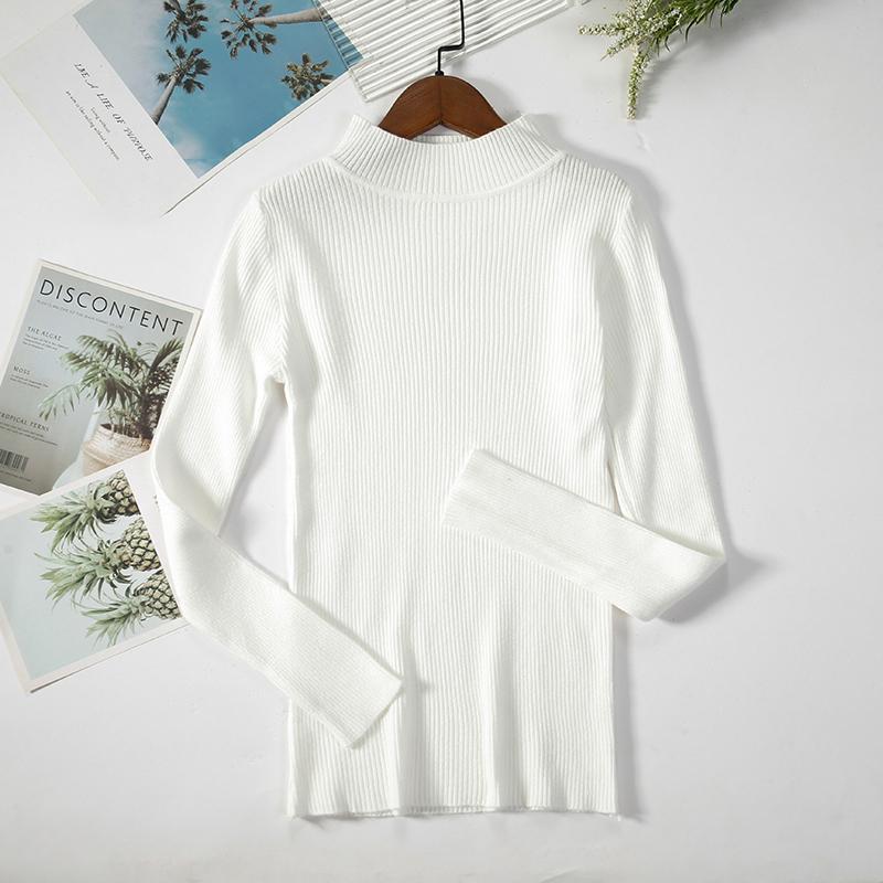 Women Turtleneck Sweater Knitted Soft Pullovers Cashmere Jumpers Basic Solid Soft Sweaters Women Autumn Winter Casual Top