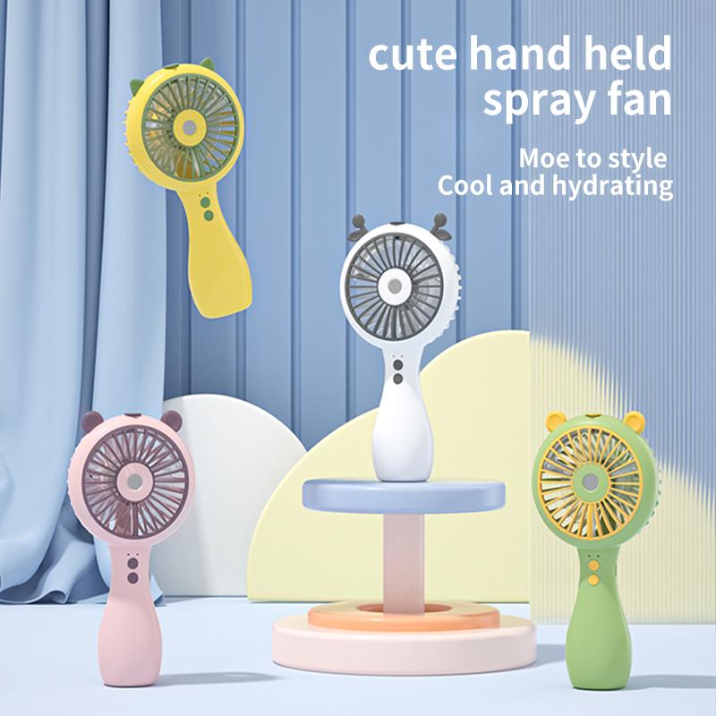 Portable Misting Handheld Fan Cooling Personal Mini Fan 3 Speed 2 Modes Spray Water Fan USB Rechargeable Outdoor Camping Travel