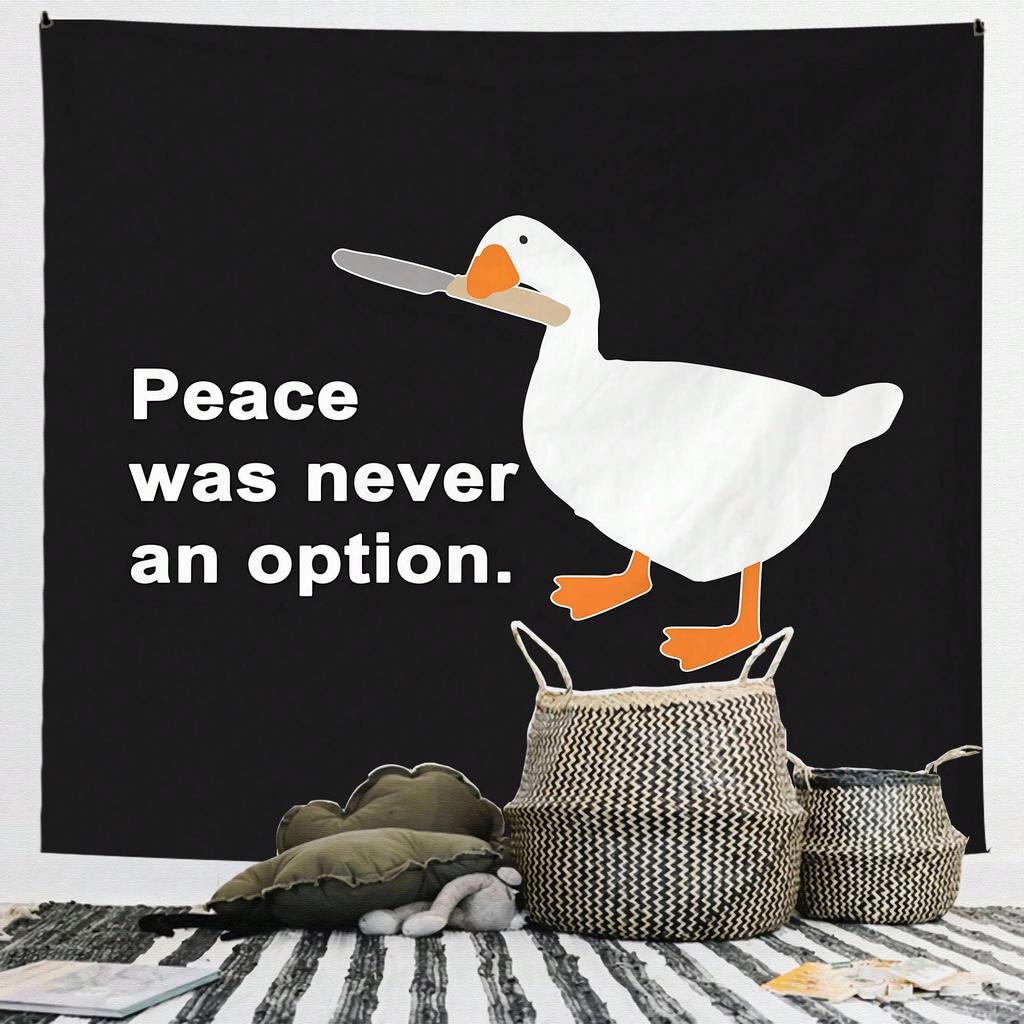 Cute Game Goose and Fun Duck Meme Tapestry Hippie Wall Hanging Youth Party Decoration Cute Home Decor