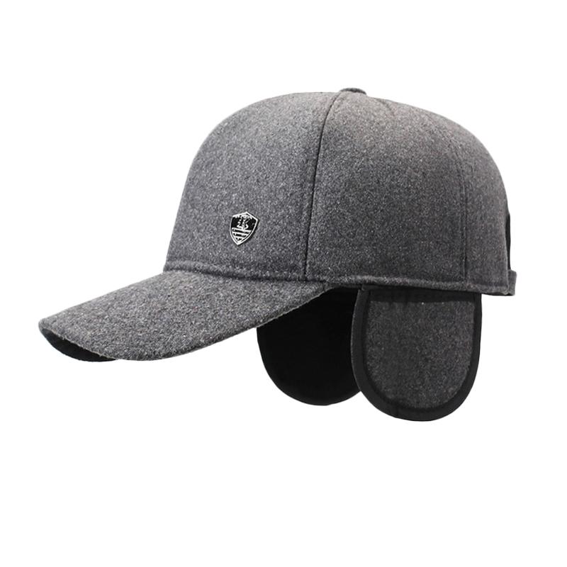 Warm Ear Protection Baseball Cap Middle-Aged Men's Winter Velvet Cap Dad Grandpa Outdoor Cold-Proof Cotton Cap