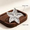 18K Gold Plated Stainless Steel Starfish Ring - Open & Adjustable, Retro Exaggerated Design