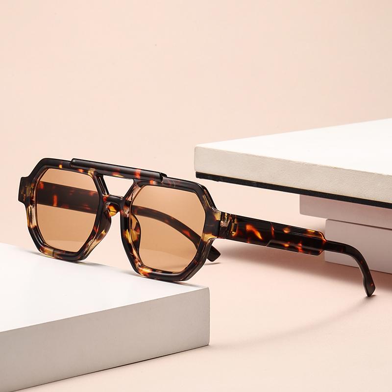 New Style Double Bridge Sunglasses Square Aviator Sunglasses Women Glasses Trend  3011