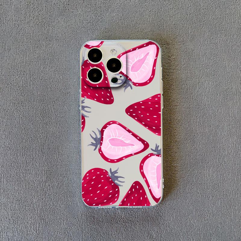Color Fruits Banana Strawberry Clear Phone Case For iPhone 14 13 12 11 Pro Max 13 12 Mini 14 7 8 Pus XR XS X Transparent Covers
