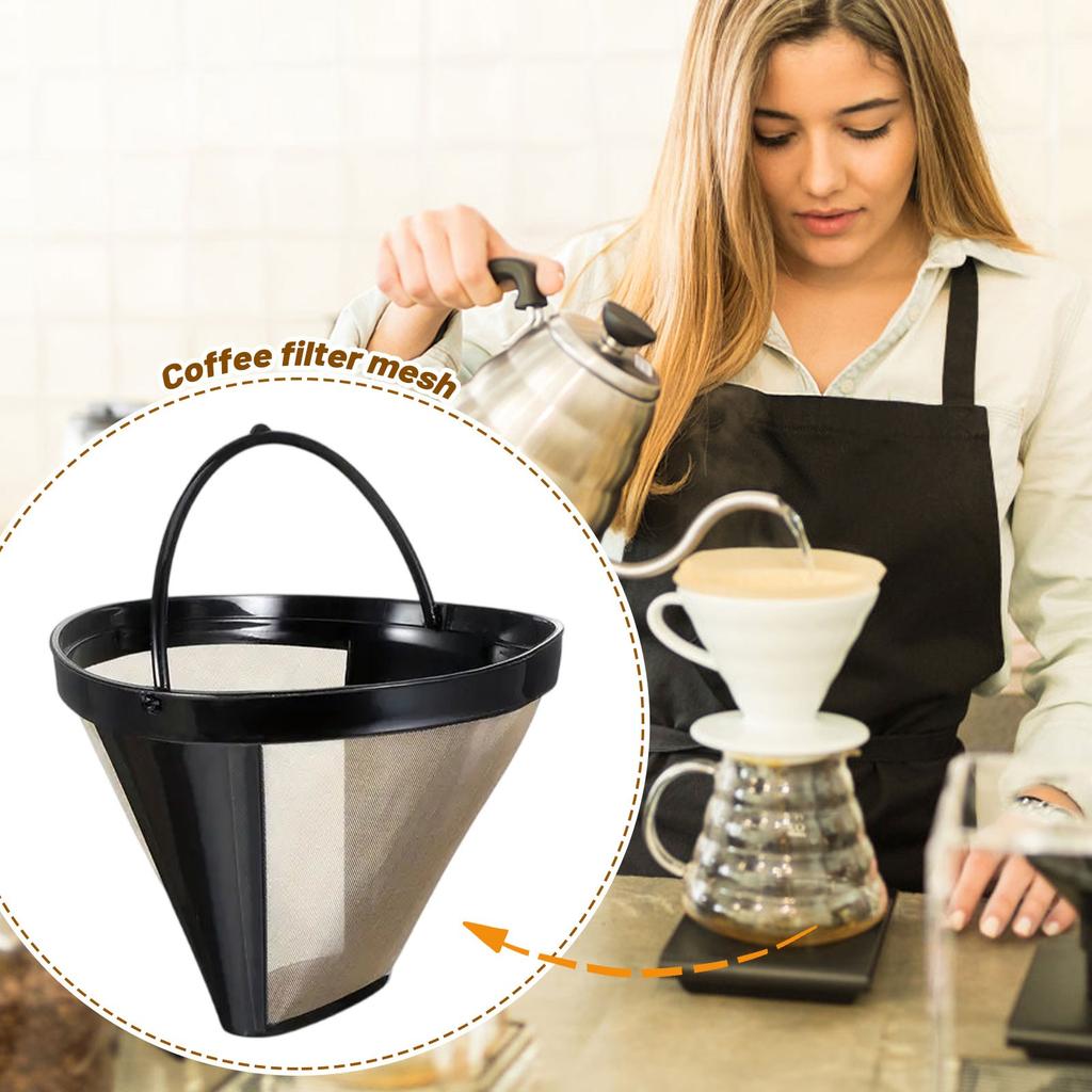 Coffee Filter, Hand Brewed Coffee Pot Without Filter Paper Filter, Drip Type Coffee Net Funnel