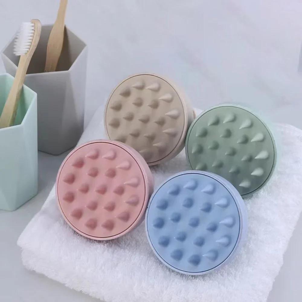 1pcs Silicone Shampoo Brush Head Scalp Massage Comb Clean Scalp Thoroughly Body Massage Brush Bath Brush Salon Hairdressing Tool