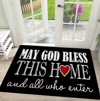 Welcome Doormat with Warm Phrases Printed On Non Slip Flooring Carpets Living Rooms Bedrooms Bathrooms Kitchens Room Decoration