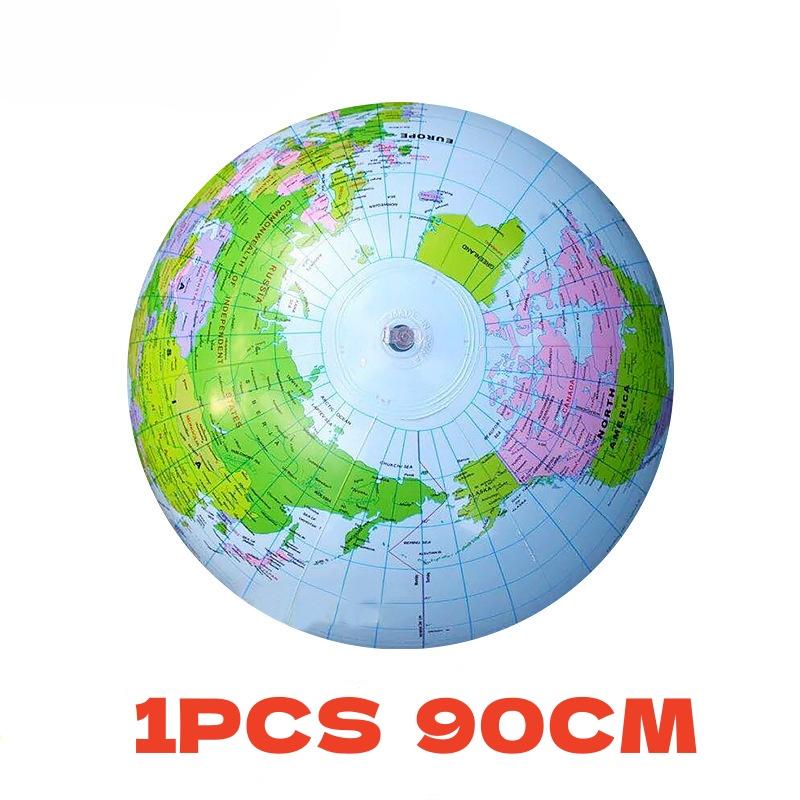

90Cm Inflatable Globe Teaching Prop English Version Inflatable Map Sphere Children S Geography Enlightenment Children S Plaything