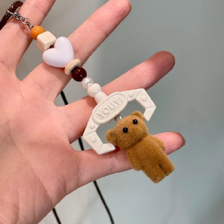 Multipurpose Sturdy Chain Necklace With Adorable Brown Lovely Bear Pendant Designs Fashion Accessory Casual Wear