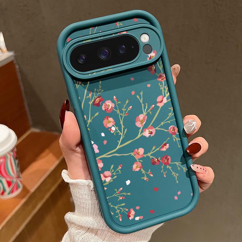 INS Retro Flowers Soft TPU Phone Case For Google Pixel 8 Pro 8A 9 Pro XL Shockproof Silicone Protector Cover For Pixel 8 9 Pro