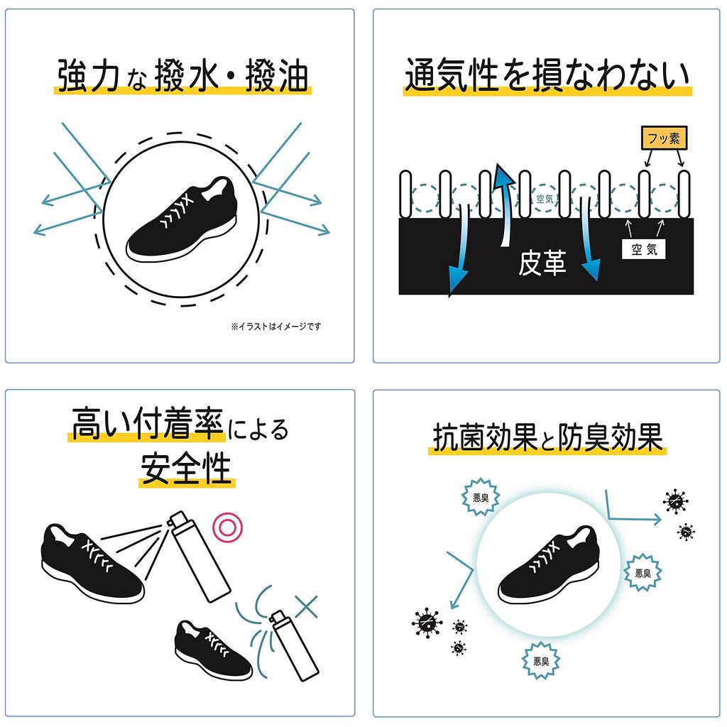 Columbus Deodorizing Plus Amedas and 380mL Antibacterial, Water-Repellent, Waterproof, Stain-Resistant Spray, Clear,
