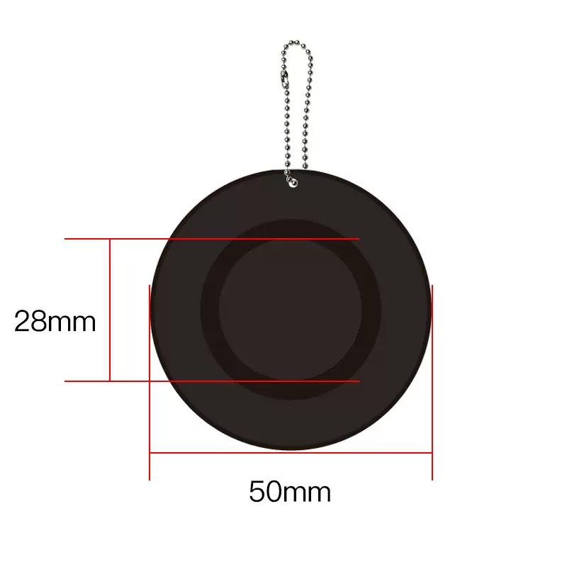 Black Vinyl Record Coaster Keychain with NFC - 5cm Acrylic and Custom-Made for Star Concert