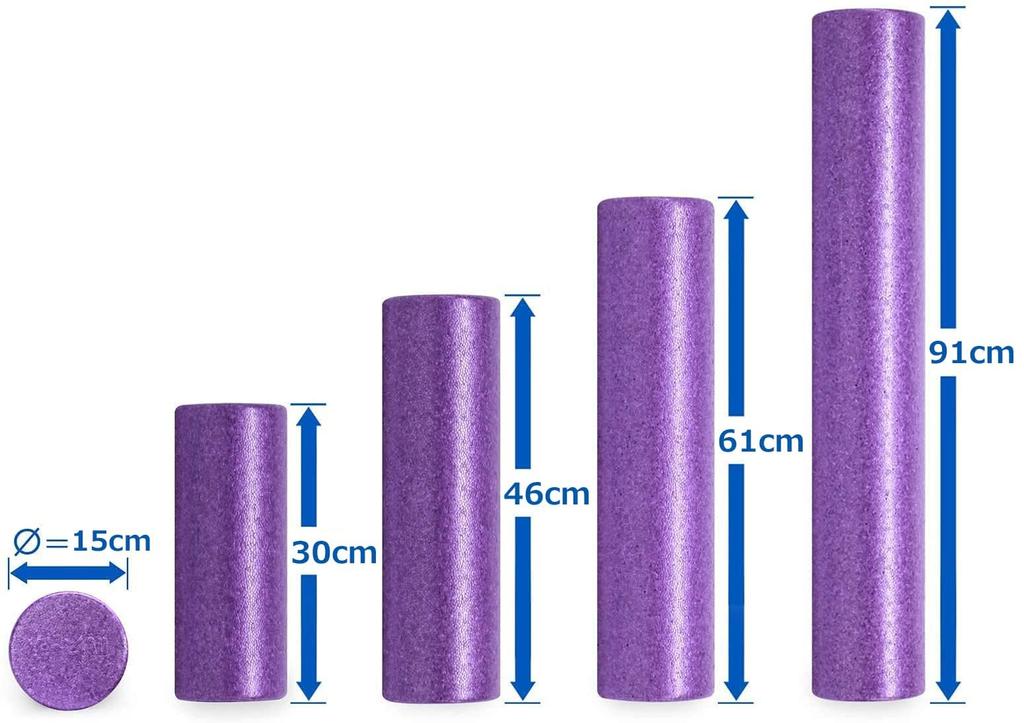 Yes4All High-Density EPP Round Back Foam Roller Exercise Foam Roller for Yoga, Pilates, and Stretching - 30, 45, 60, and 90 Cm