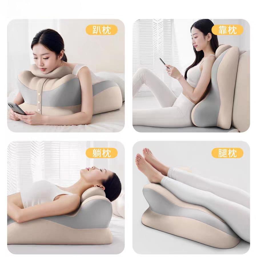Almohada de Cuña de Espuma Viscoelástica Ajustable con Soporte Ergonómico para Cuello Espalda Pierna Reposapiés Cubierta Transpirable de Alta Densidad Uso en Cama Sofá