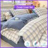 Ins Plaid Duvet Cover Set, Bedding Set (1 Duvet Cover + 2 Pillowcases),Single/Double Size, Luxury ,Breathable Hypoallergenic