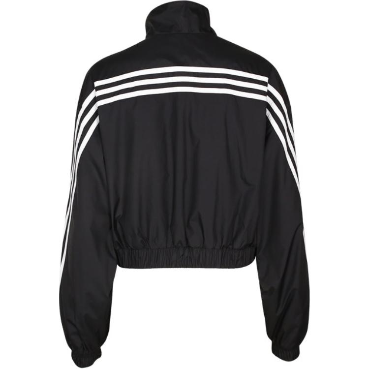 Adidas Elastic Hem Casual Half-Zip Knit Jacket Women Jackets Black IB4153