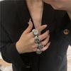 Creative Alloy Vintage Y2K Finger Watch Rings for Women Men Elastic Stretchy Roman Quartz Mini Watches Rings Punk Anillos Gift