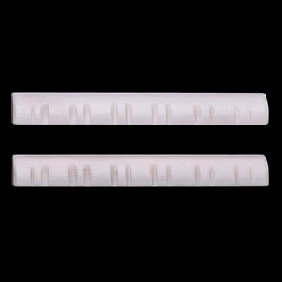 White Slotted Carved 12 String Guitar Nut Accessory 5 X 0.8cm