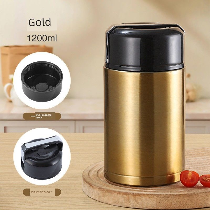 Multifunctional Stainless Steel Large-Capacity Thermal Cup for Students and Office Use, 304 Thermal Pot Lunch Box