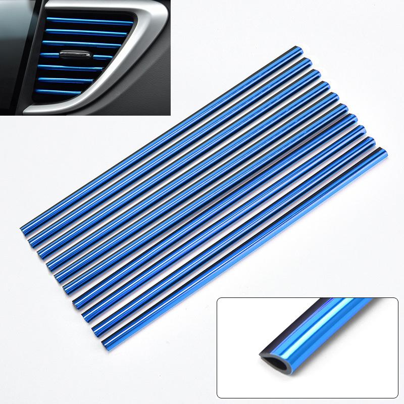 10 pieces of 7.87-inch automotive air conditioner vent decorative strips U-shaped decorative strips
