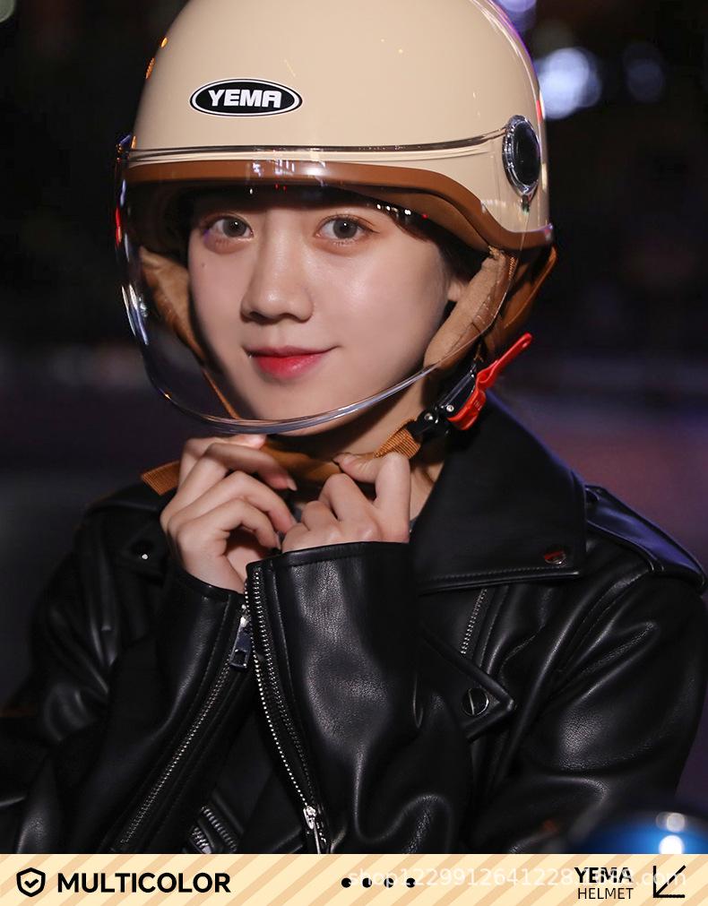 Wild Horse 3C Certified Retro Electric Motorcycle Half Helmet, Breathable, Sun-Protective, Unisex, All-Season Safety Gear