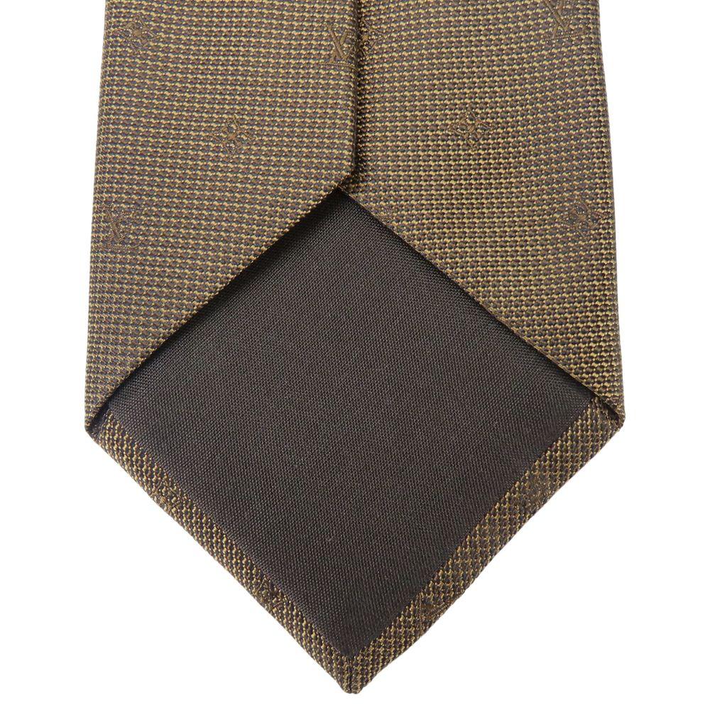 Used LOUIS VUITTON tie Monogram silk Brown suit