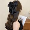 Korean Style Polka Dot Bow Shark Hair Clip - Elegant & Versatile