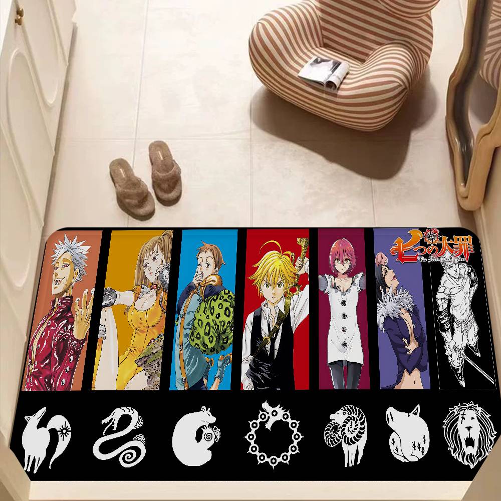 THE Seven Deadly Sins Anime Floor Mat INS Style Soft Bedroom Floor House Laundry Room Mat Anti-skid Bedside Area Rugs
