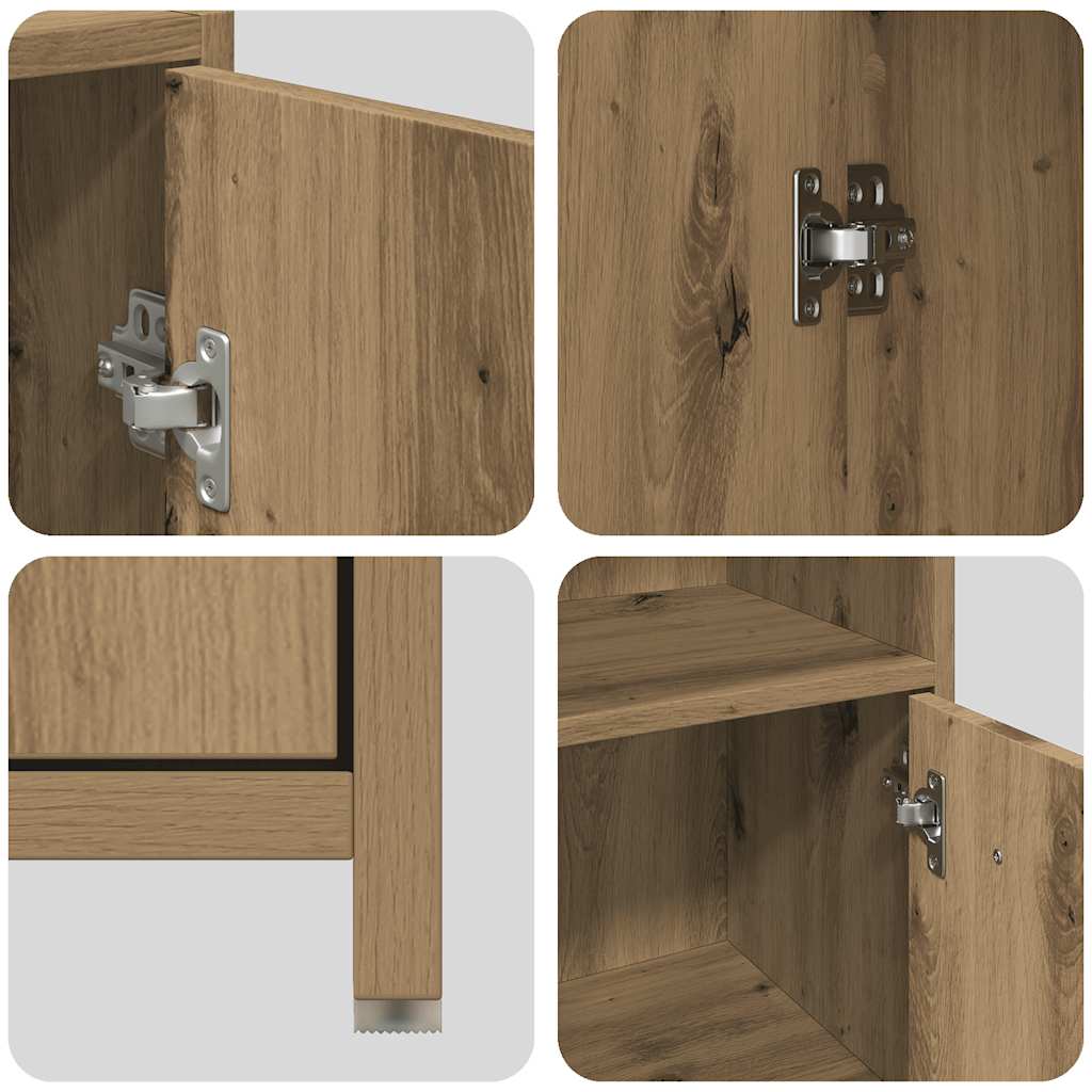 4 Piece Bathroom Furniture Set  Artisan Oak  Engineered Wood