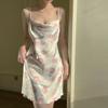 1011 New Sexy Nightdress for Women, Summer Spaghetti Strap Ice Silk Pajamas, INS Print Pure Desire Pajamas