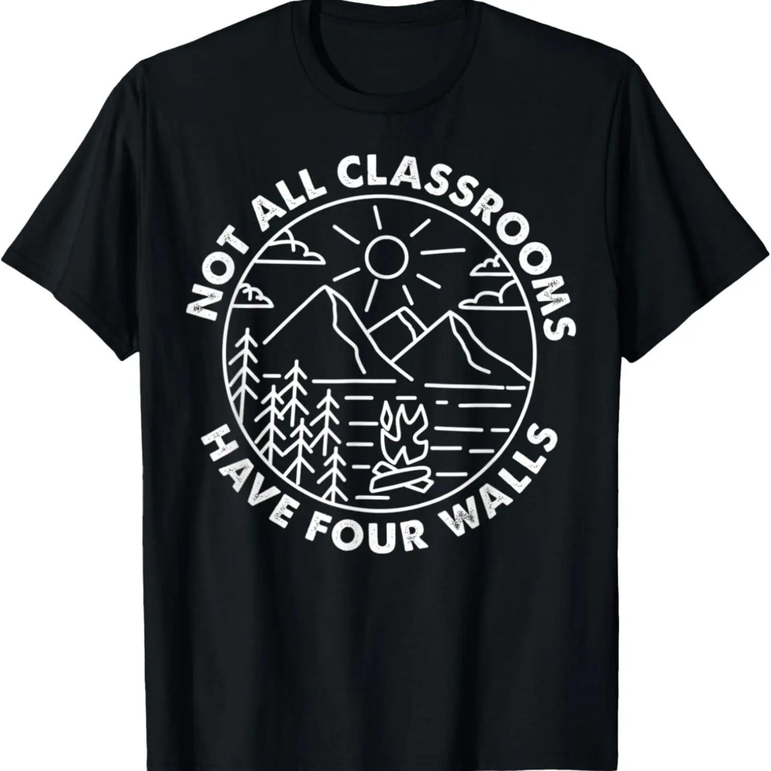 

Retro Not All Classrooms Have Four Walls Homeschool Mom Dad T-Shirt XXXXXL