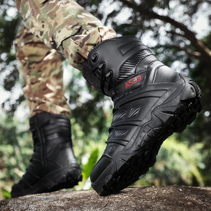 Zomer Mesh Training Militaire Laarzen Ultralicht Antislip Slijtvast Ademend Outdoor Wandelen Klimschoen Heren Tactisch.