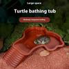 Large Plastic Shelled Animal Bathing Container With Slip Resistant Slope For Water And Land Animals