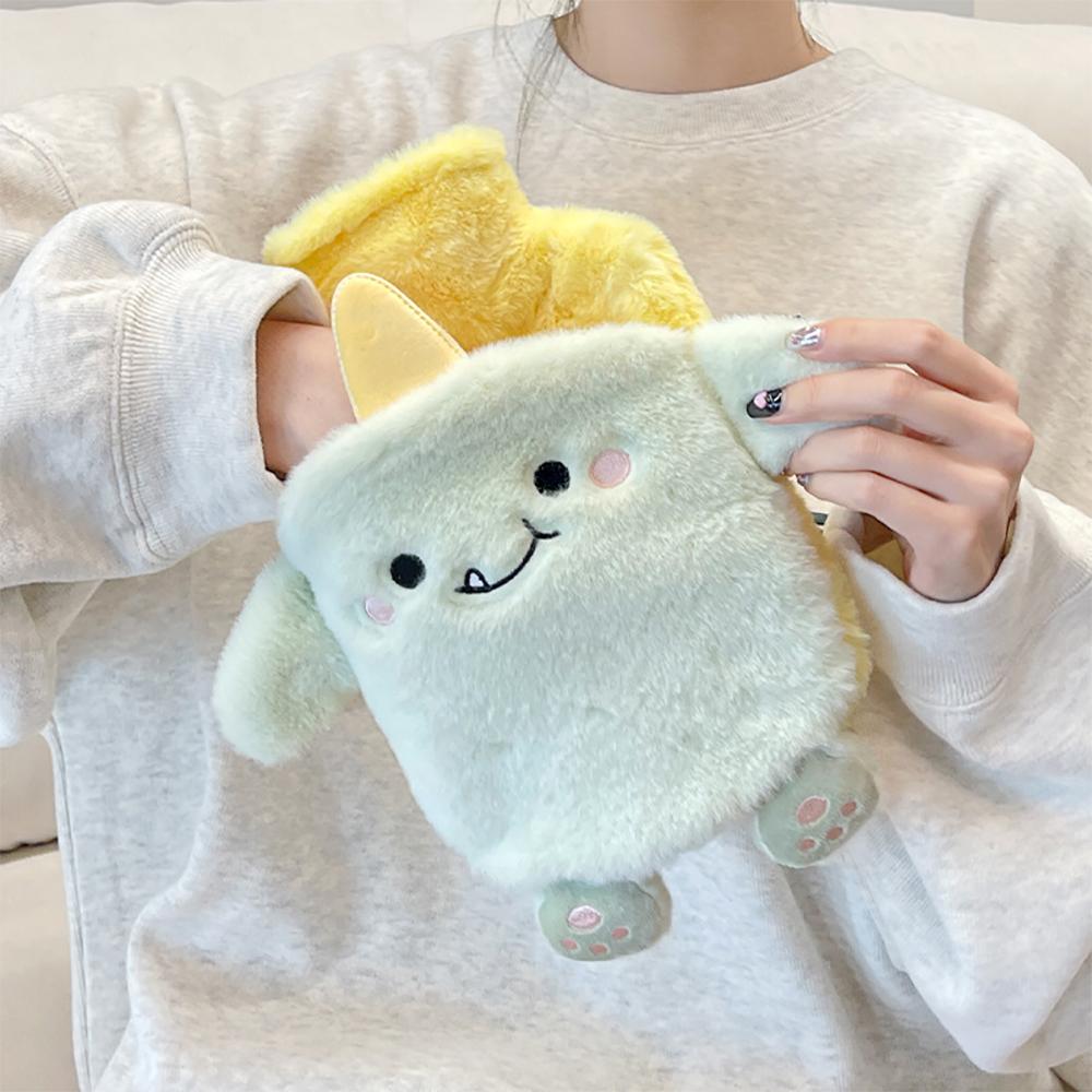 Kawaii Insulation Hot Water Bottle Plush Rubber Hand and Foot Belly Warmer Explosion-proof Hot Water Bag for Women Period Cute