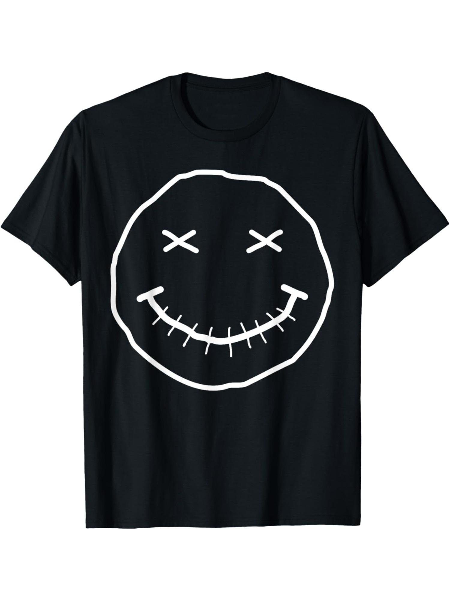 Eyes Smiling Happy Face Retro Trend Print T-Shirt S