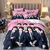 BTS Men's group Bedding Music Band All Season Twin Bedding Set 3 Piece Comforter Bed Duvet Cover Double King Bedding Set