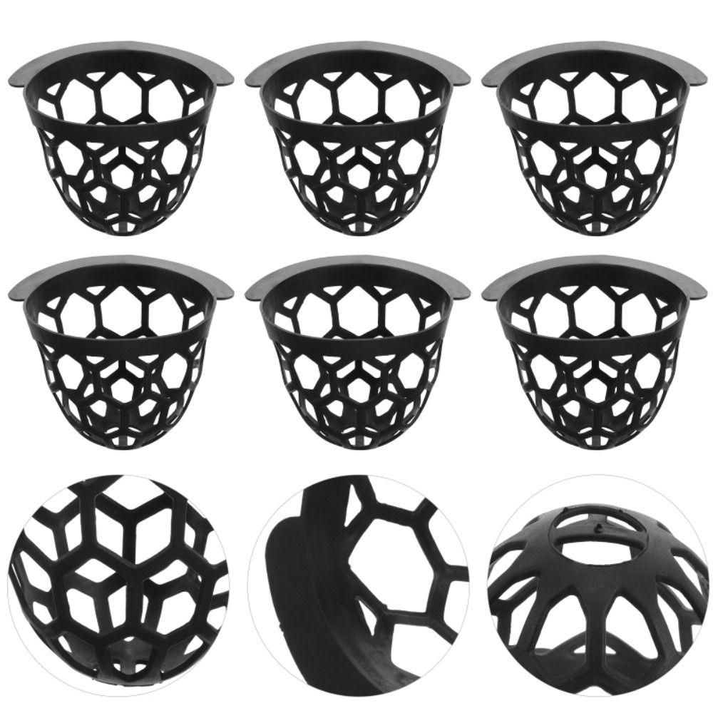 6Pcs Plastic Pool Table Pocket Black Billiard Basket Billiard Ball Storage Pocket For Pool Tables