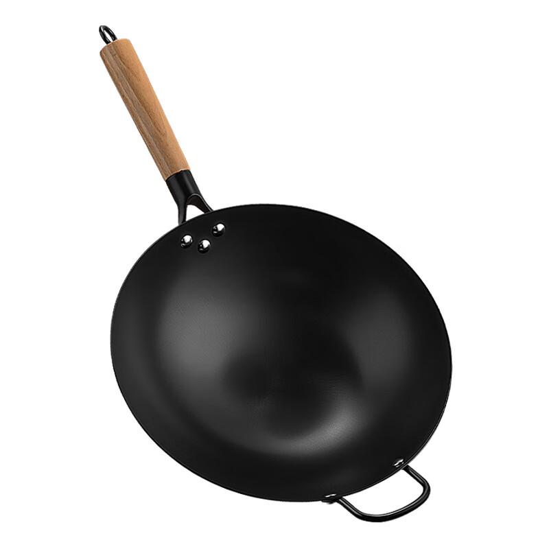 Wutuo 32cm Nitrided Iron Uncoated Non-stick Wok