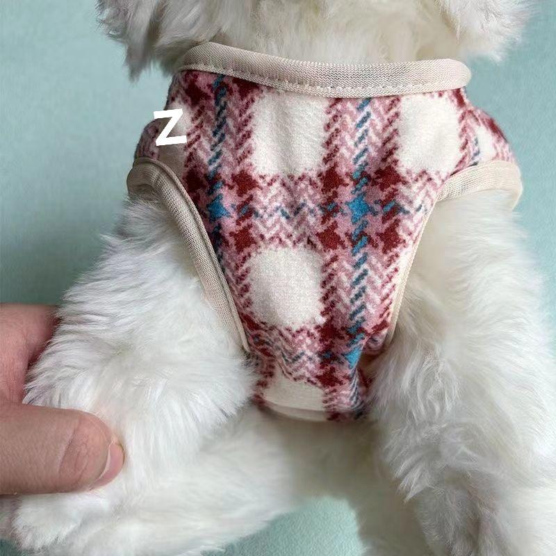 Pet Fleece Vest for Small Dogs & Cats - Cute Schnauzer, Pomeranian, and Teddy Bear Design for Autumn/Winter.