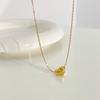 Fashionable Heart Necklace Minimalist Pendant Choker Small Luxury Design Women Accessory