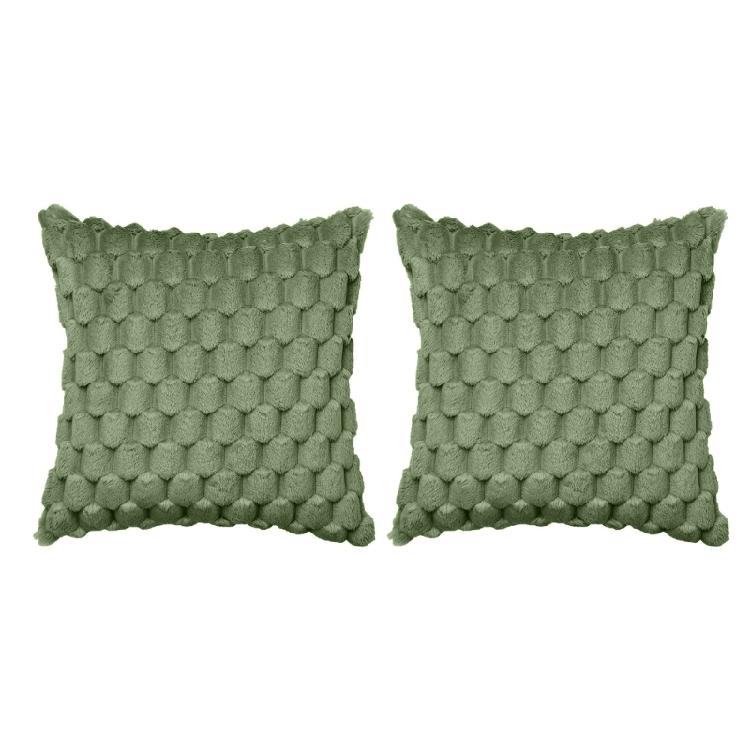 Элегантная плюшевая наволочка, мех с текстурой ананасовой сетки и узором из черепах, чехол для диванных подушек, домашняя мода зелёный