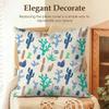 Cactus Pattern Cushion Cover Natural Linen Pillow Cover Double-Sided Print Cushion Cover For Sofa Home Decor