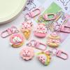 Resin Cartoon Piggy Keychain Pendant - Cute Dessert Ornament for Bags & Backpacks, Ideal for Couples and Students.