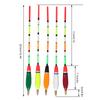 5PCS Multiple Color Balsa Wood Fishing Float Bobber Bite Indicator Angling Equipment(5+2g )