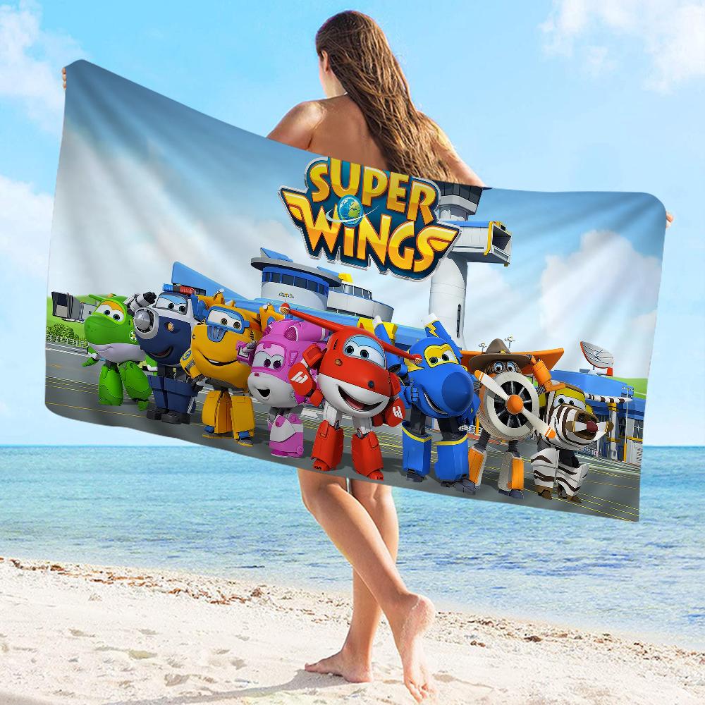 Super Wings Towel Microfiber Beach Towel Absorbent Quick Dry Soft Yoga Swimming Resort Mountain Climbing Towel