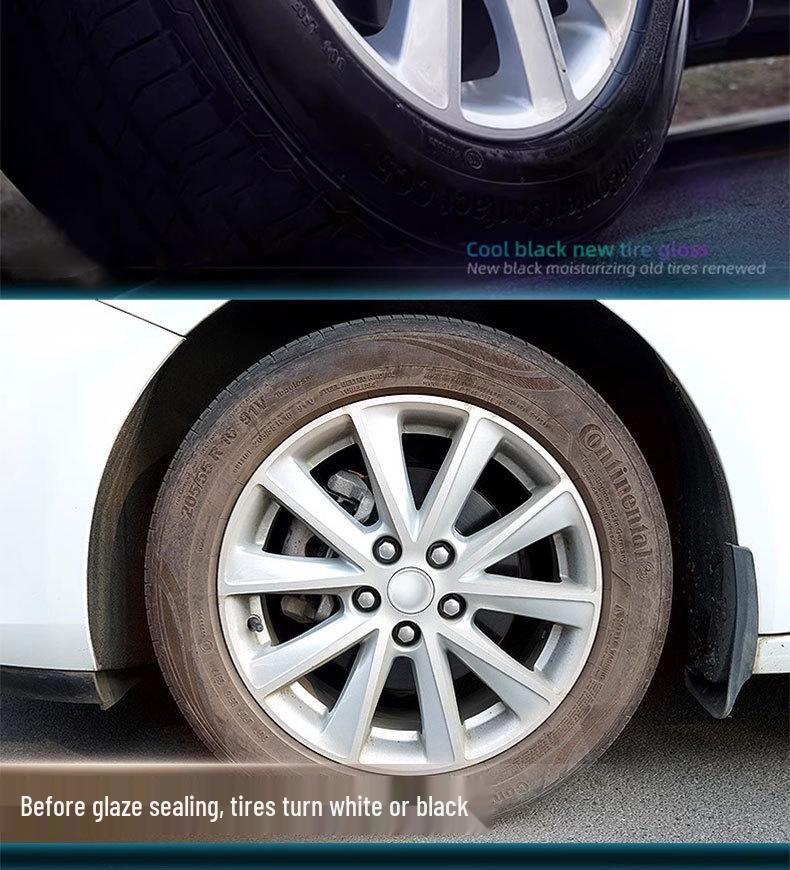 Tire Shine & Protection Wax: Durable Blackening, Anti-Aging Coating for Enhanced Glaze and Maintenance
