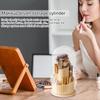 Makeup Brush Holder Jewelry Container 360 Degree Rotating Dustproof Storage Brush Holder with Lid for Cosmetics Travel Desk