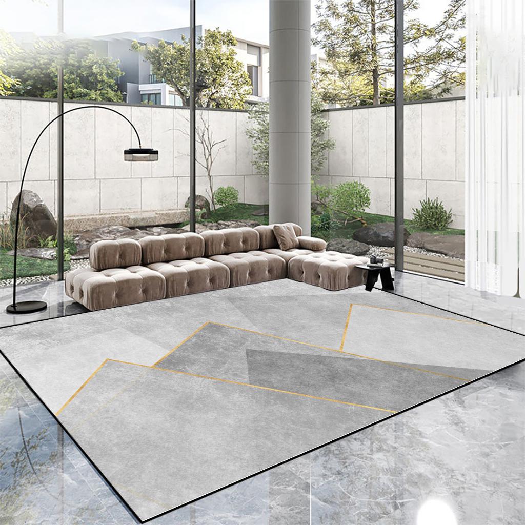 Nordic Geometric Low Pile Carpet Non Slip Living Room Rug 160x230cm Large Area Bedroom Floor Mat