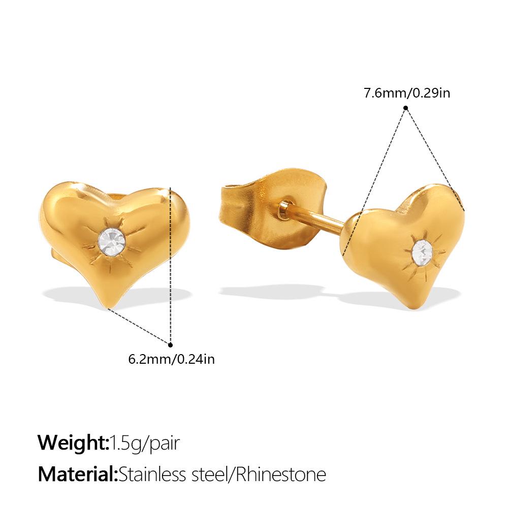 Elegant Heart & Diamond White Shell Acrylic Earrings – Chic European & American Style for Women
