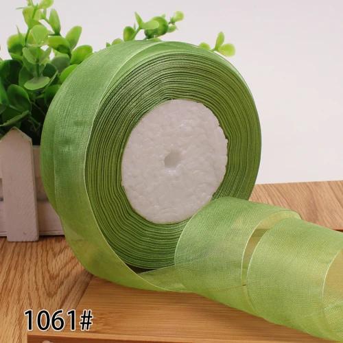(50yards/roll) 12/15/20/25/40mm Organza Ribbon Gift Wrapping Decoration Christmas Silk Ribbons for Wedding DIY Craft Handmade