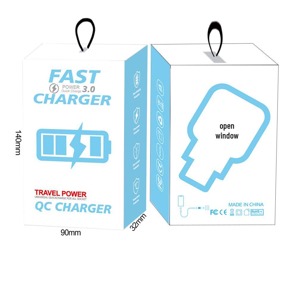 LED Light-up Dual Port Fast Charger 20W PD + 4A QC3.0 (US/EU/UK)